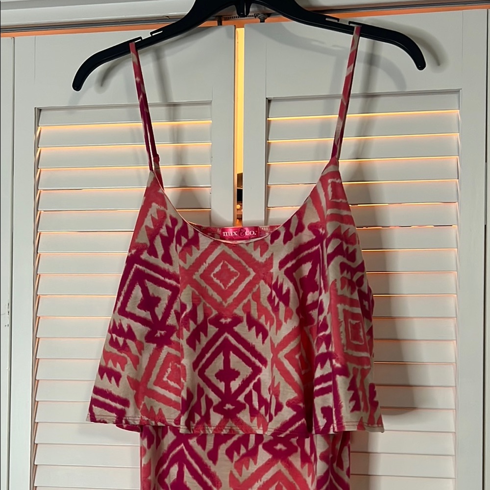 Pink Ruffled Tiered Maxi Sundress - Picture 7 of 8